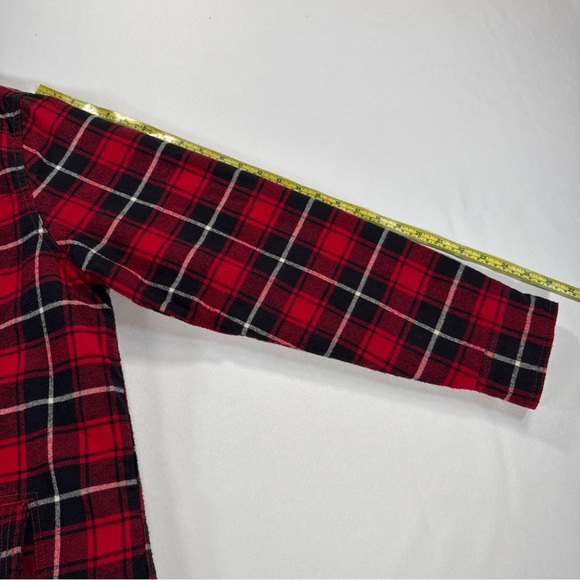 VTG Sears Roebuck & Co Shacket Mens XL Red Plaid Sherpa Lined Shirt Pockets - Picture 8 of 9